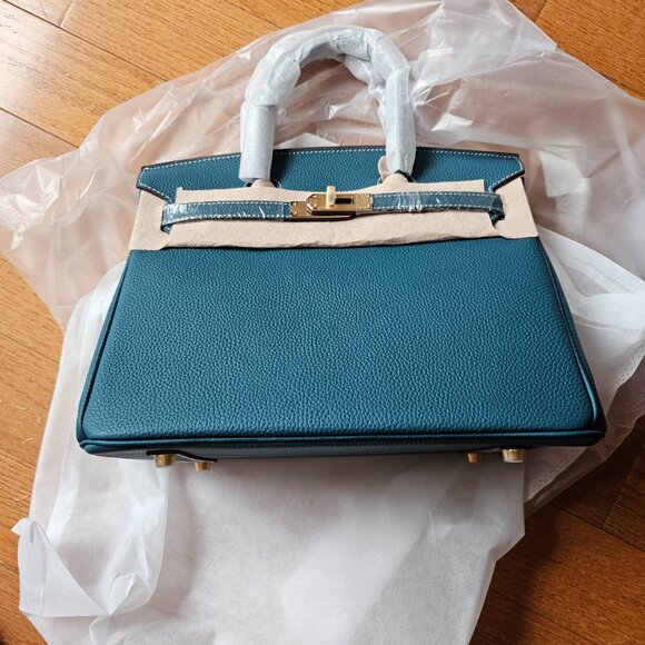 Genuine Leather Top Handle Handbag - Picture 2 of 2